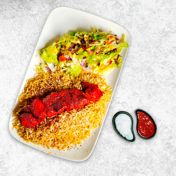 rice with seekh kabob